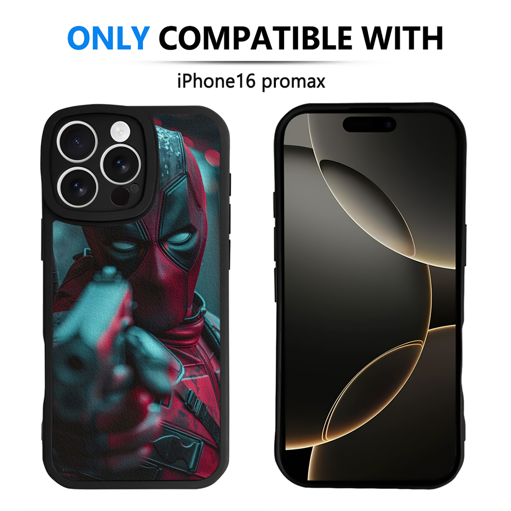 （画像用） Deadpool デッドプール 【iPhone 16シリーズ対応】シリコンスマホケース（レザー調） 材質：シリコン